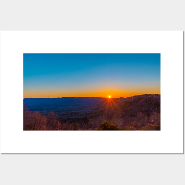 Sunset over North Georgia Mountains Wall Art by Ckauzmann